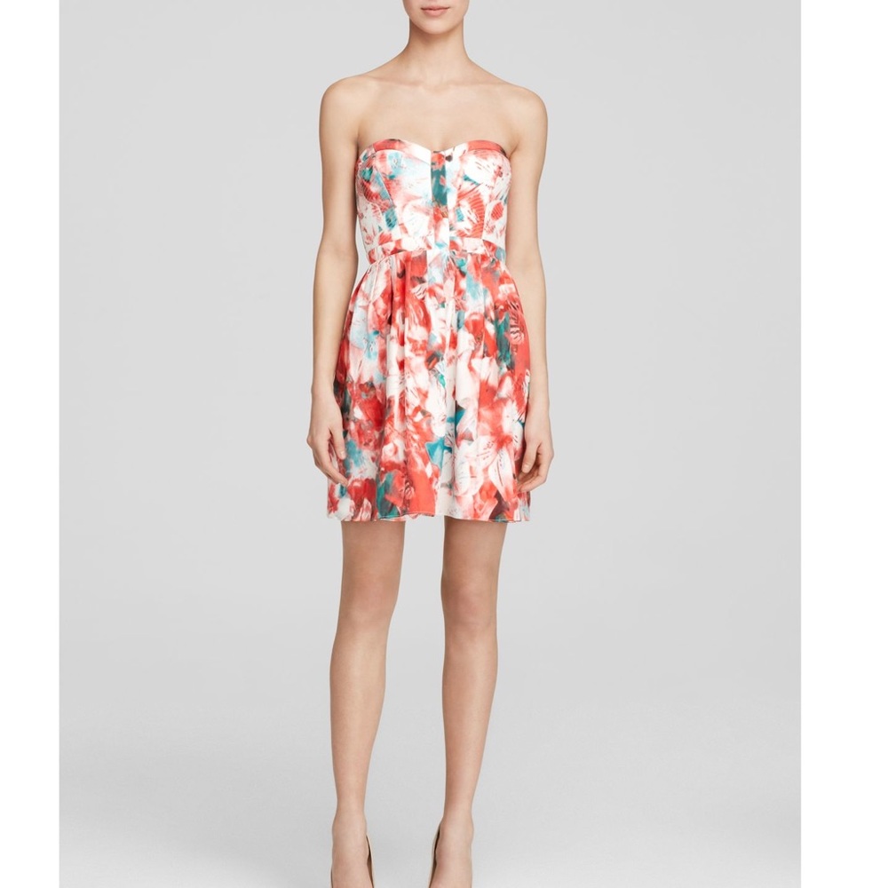 Parker Pink and Turquoise Floral Dress